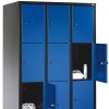 Metal locker with 12 compartments - narrow model (Polar)